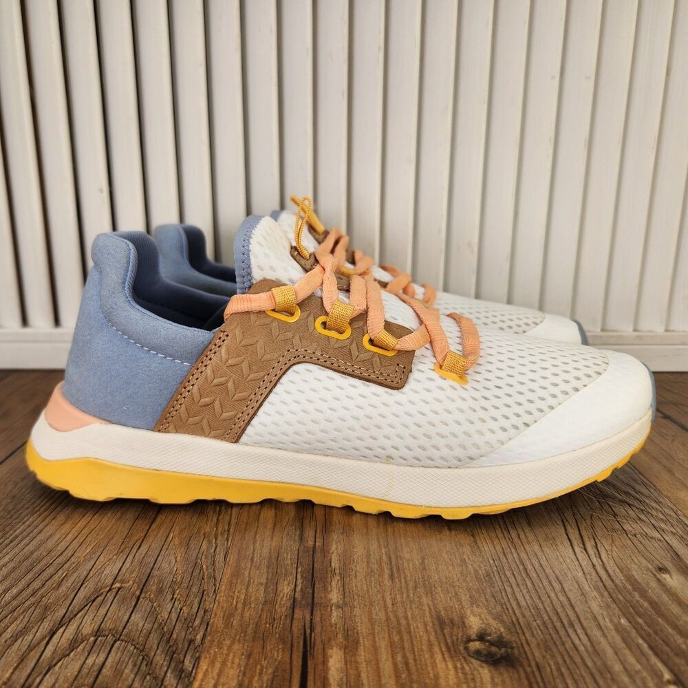 Olukai Wailuku Sneakers Womens Sz 8.5 White Sea Ice Running Hiking Beach Shoes